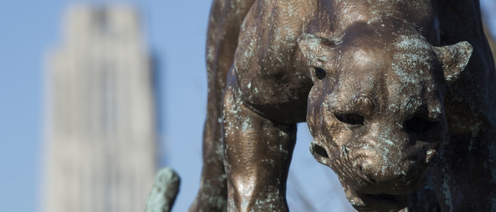 A Pitt Panther statue